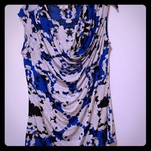 Worthington sleeveless cowl neck blouse EUC